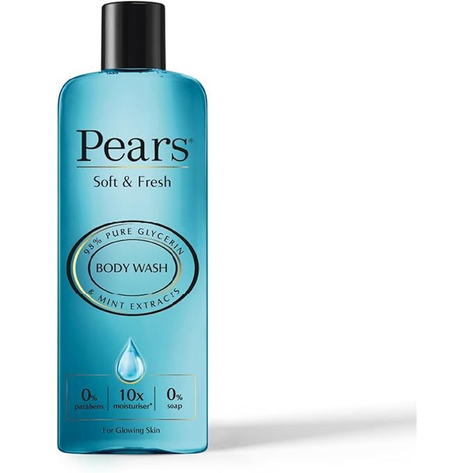 Pears Soft & Fresh Mint Body Wash Gently Cleanses Skin With Mint Extracts| 100% Soap-Free And pH Balanced Formula With 10X moisturizers| Gentle Shower Gel Nourishes Skin From Within| 250ml - Image 1
